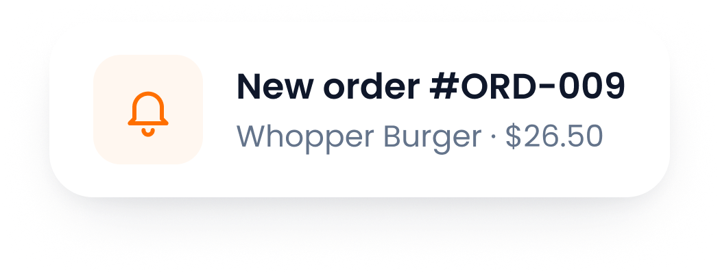 New order notification